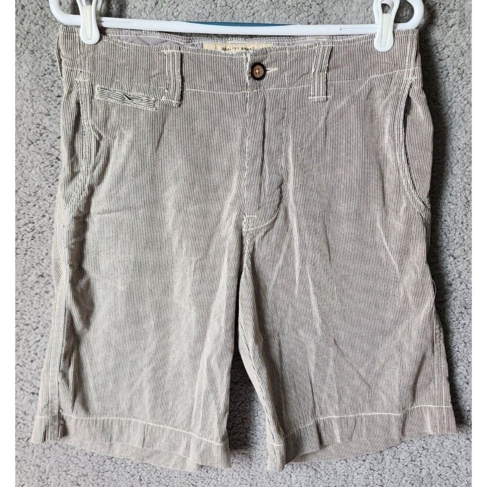 VTG Y2K Abercrombie & Fitch Gray Striped Shorts Skater 100% Cotton Size 32 X 10